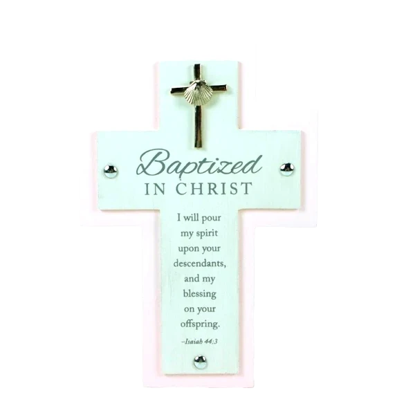 Baptized in Christ Wall Cross
