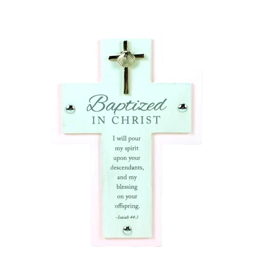 Baptized in Christ Wall Cross