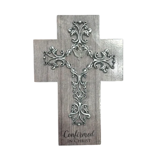 Confirmed In Christ Cross (Ash-grey wood tone)