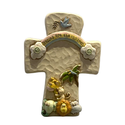 Blessed are the Children Resin Cross
