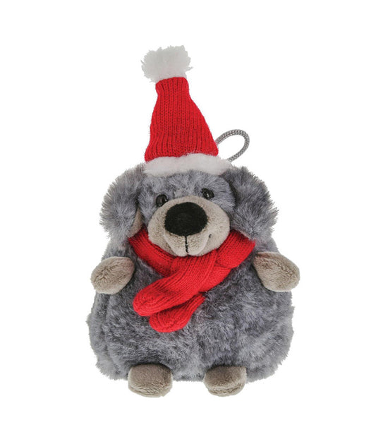 Kalidou Grey Dog with Red Hat & Scarf