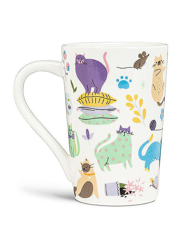 Cats & Flowers Tall Mug