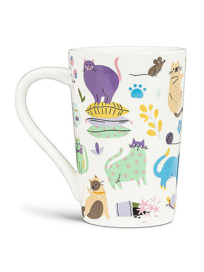 Cats & Flowers Tall Mug