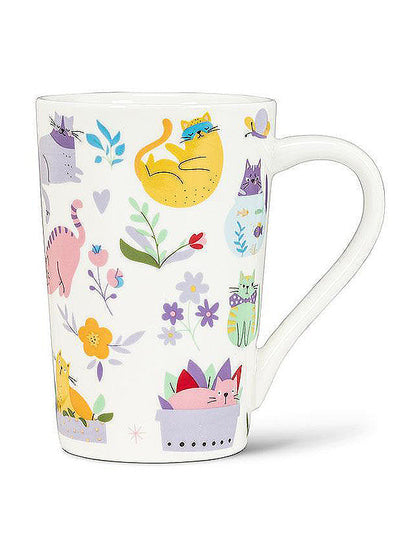 Cats & Flowers Tall Mug
