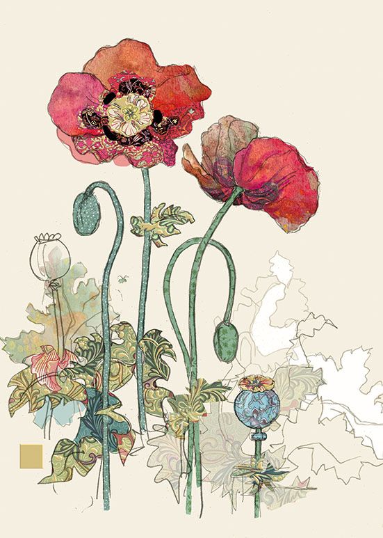 Bug Art Poppy Flower