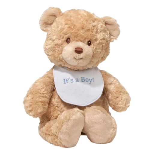 Gund Bib Bear It's a Boy Blue
