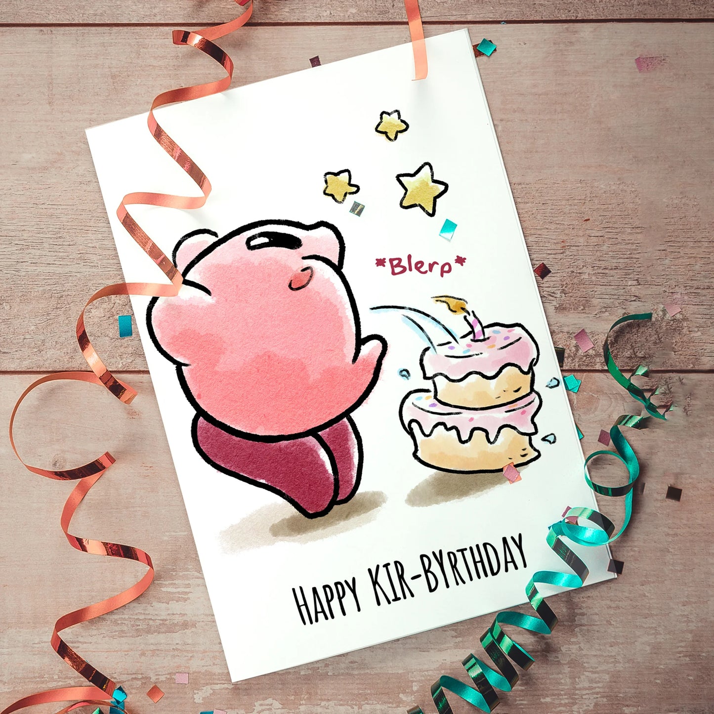 "Happy Kirby-thday" - Nintendo Gamer Birthday Card