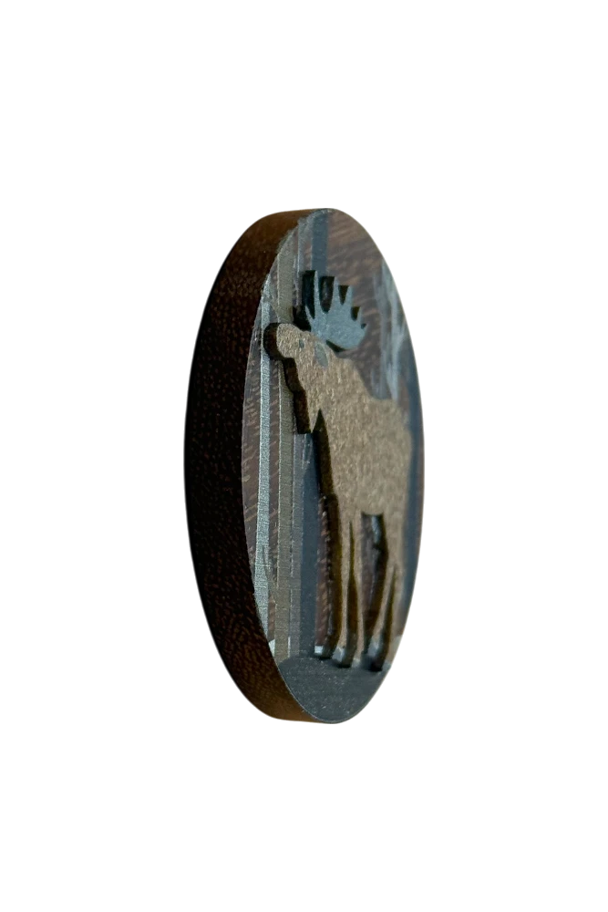 Round Moose Magnet