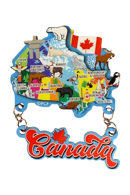 Canada 3D Map Magnet