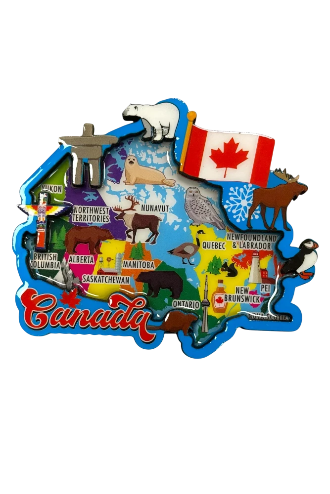Canada 3D Map Magnet
