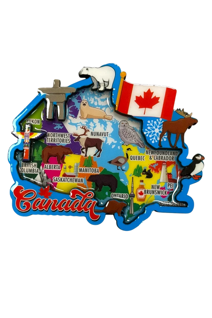Canada 3D Map Magnet
