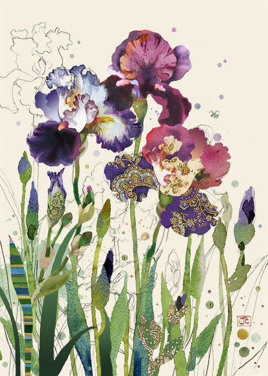 Bug Art MIxed Irises Card