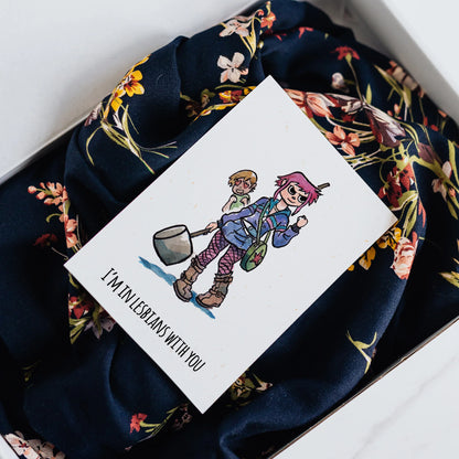 "In Lesbians" - Comic-Inspired Valentines, Anniversary Card