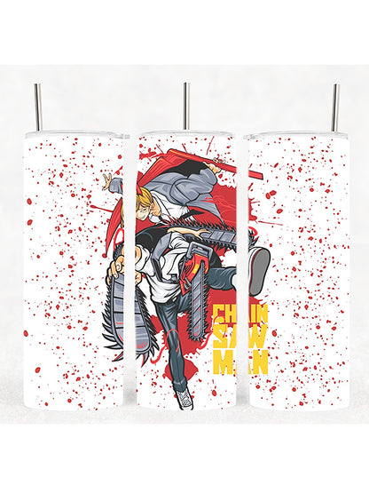 Chainsaw Man Denji Power Splatter Anime Manga Tumbler