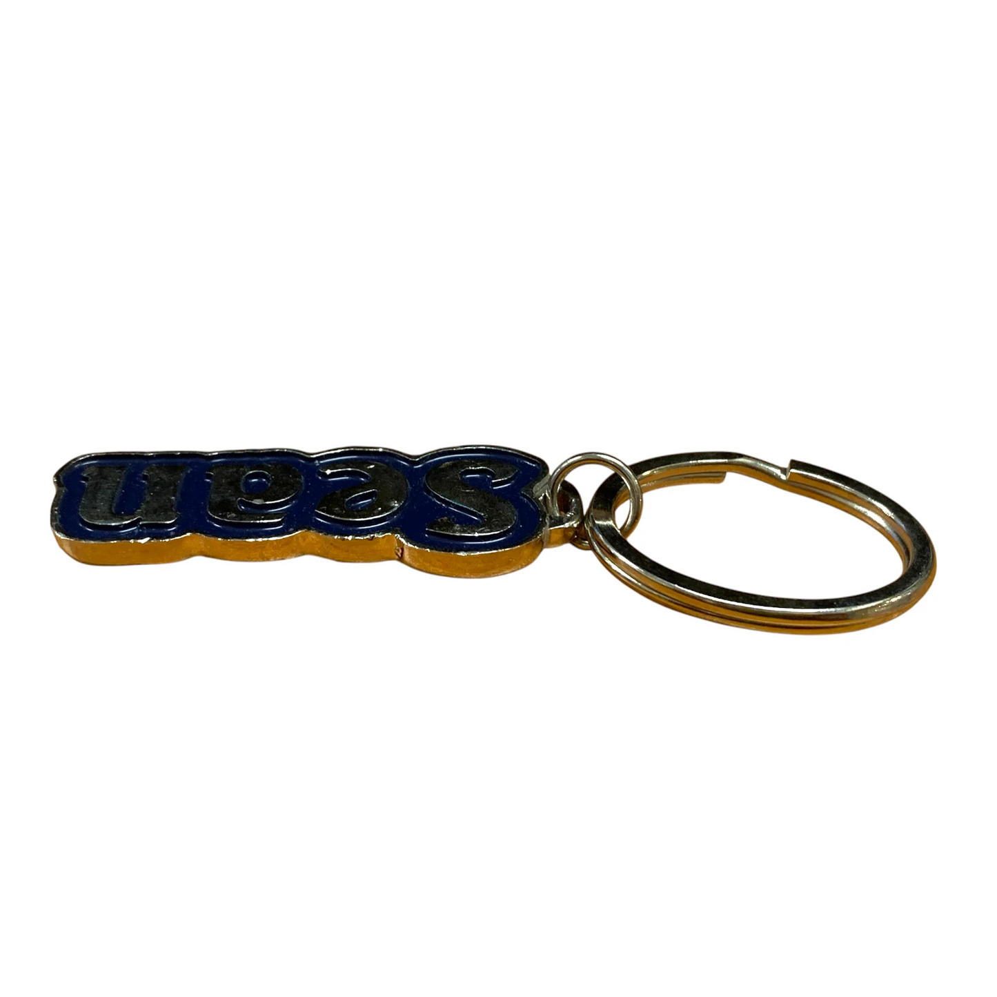 Metal Name Keychain Sean (Navy)