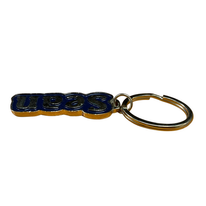 Metal Name Keychain Sean (Navy)