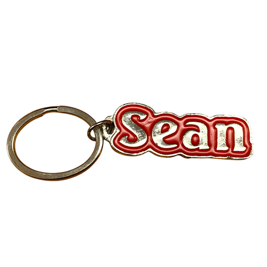 Metal Name Keychain Sean (Red)