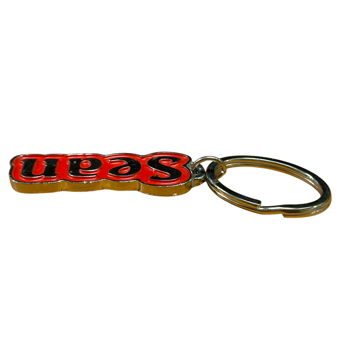 Metal Name Keychain Sean (Red)