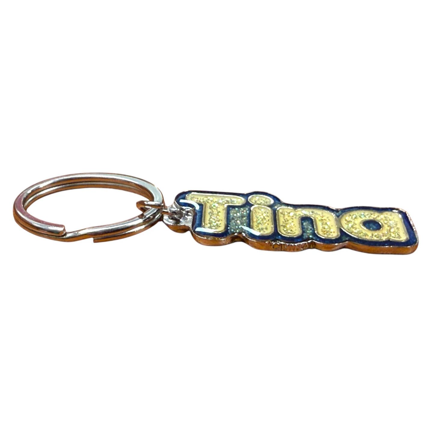 Colourful Name Keychain Tina (Blue)