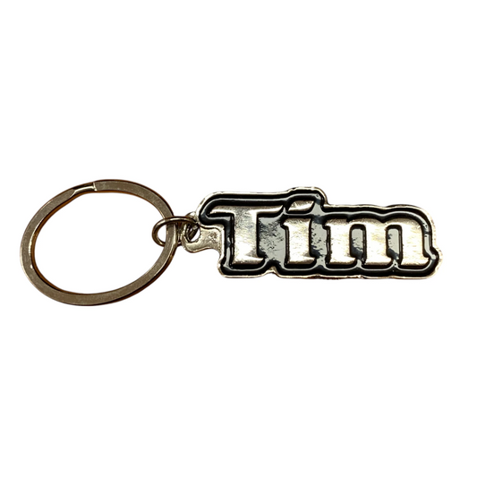 Metal Name Keychain Tim (Black)