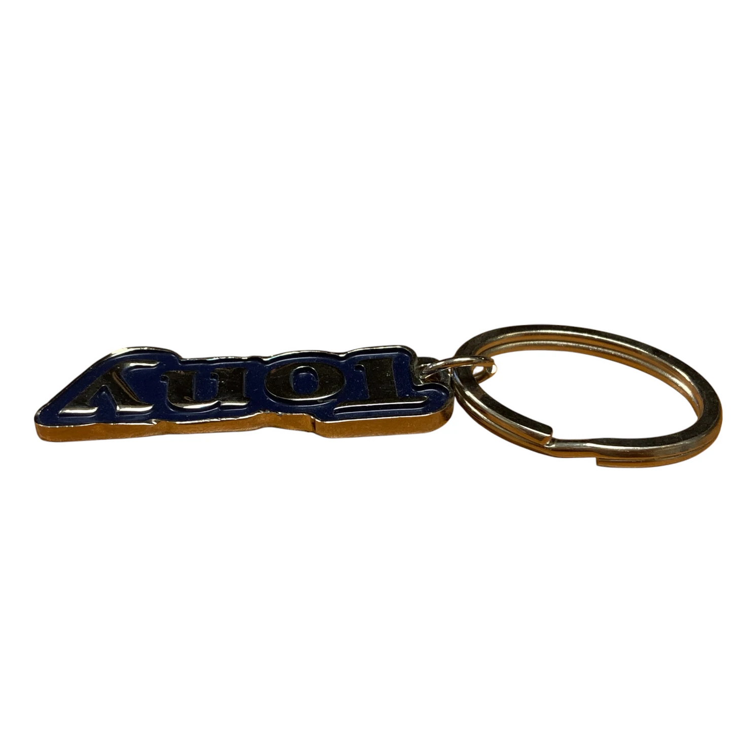 Metal Name Keychain Tony (Navy)