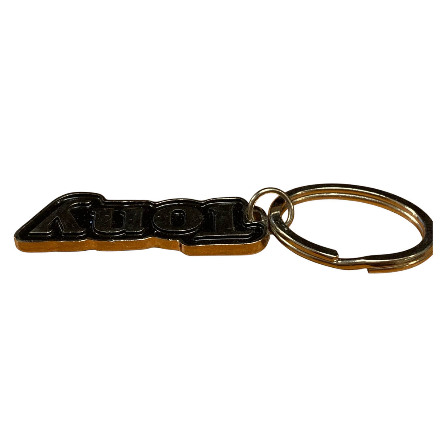 Metal Name Keychain Tony (Black)