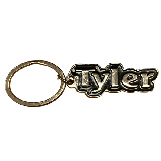 Metal Name Keychain Tyler (Black)