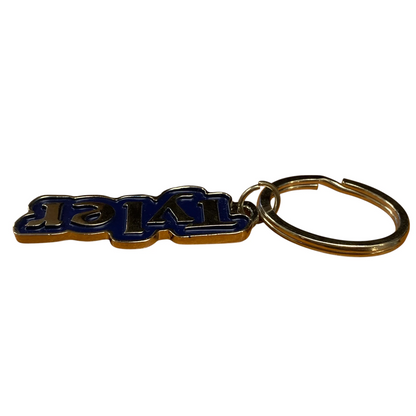 Metal Name Keychain Tyler (Navy)
