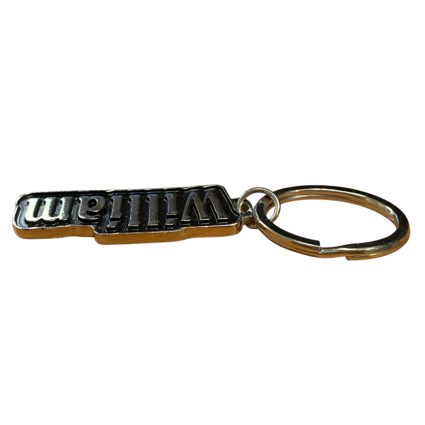 Metal Name Keychain William (Black)
