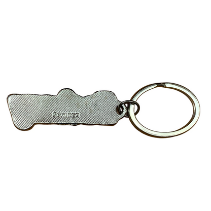 Metal Name Keychain Zachary (Navy)
