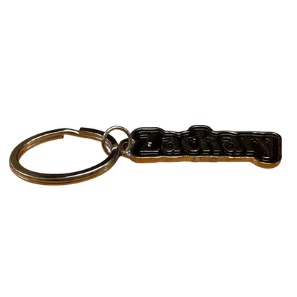 Metal Name Keychain Zachary (Black)