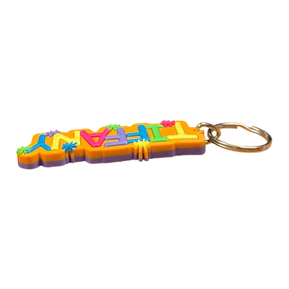 Colourful Name Keychain Tiffany (Orange)