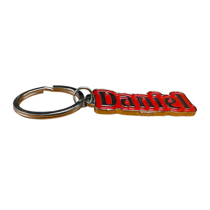 Metal Name Keychain Daniel (Red)