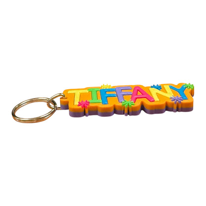 Colourful Name Keychain Tiffany (Orange)