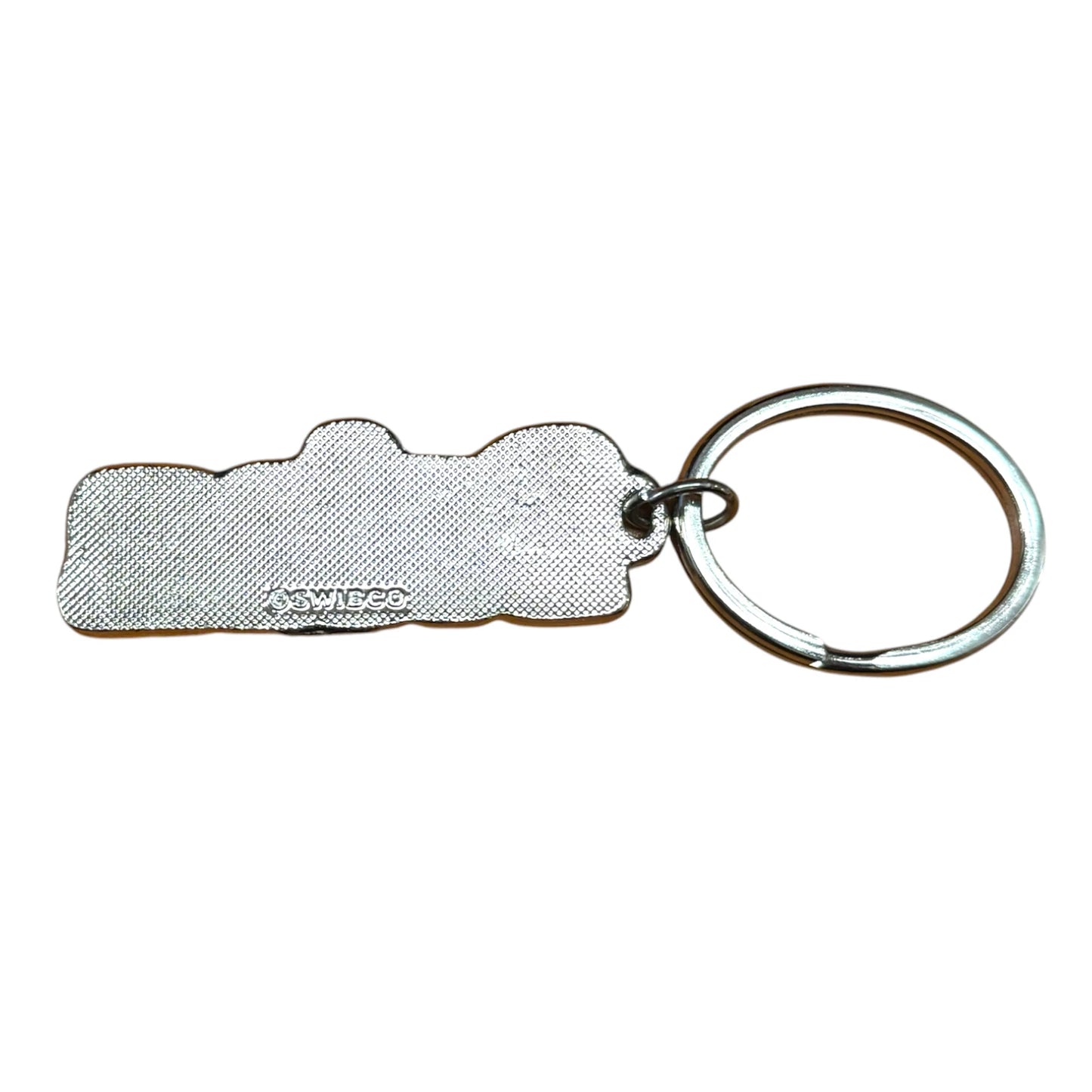 Red Metal Name Keychain Brian