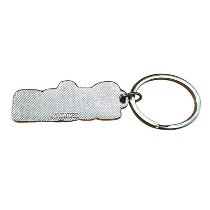Red Metal Name Keychain Brian