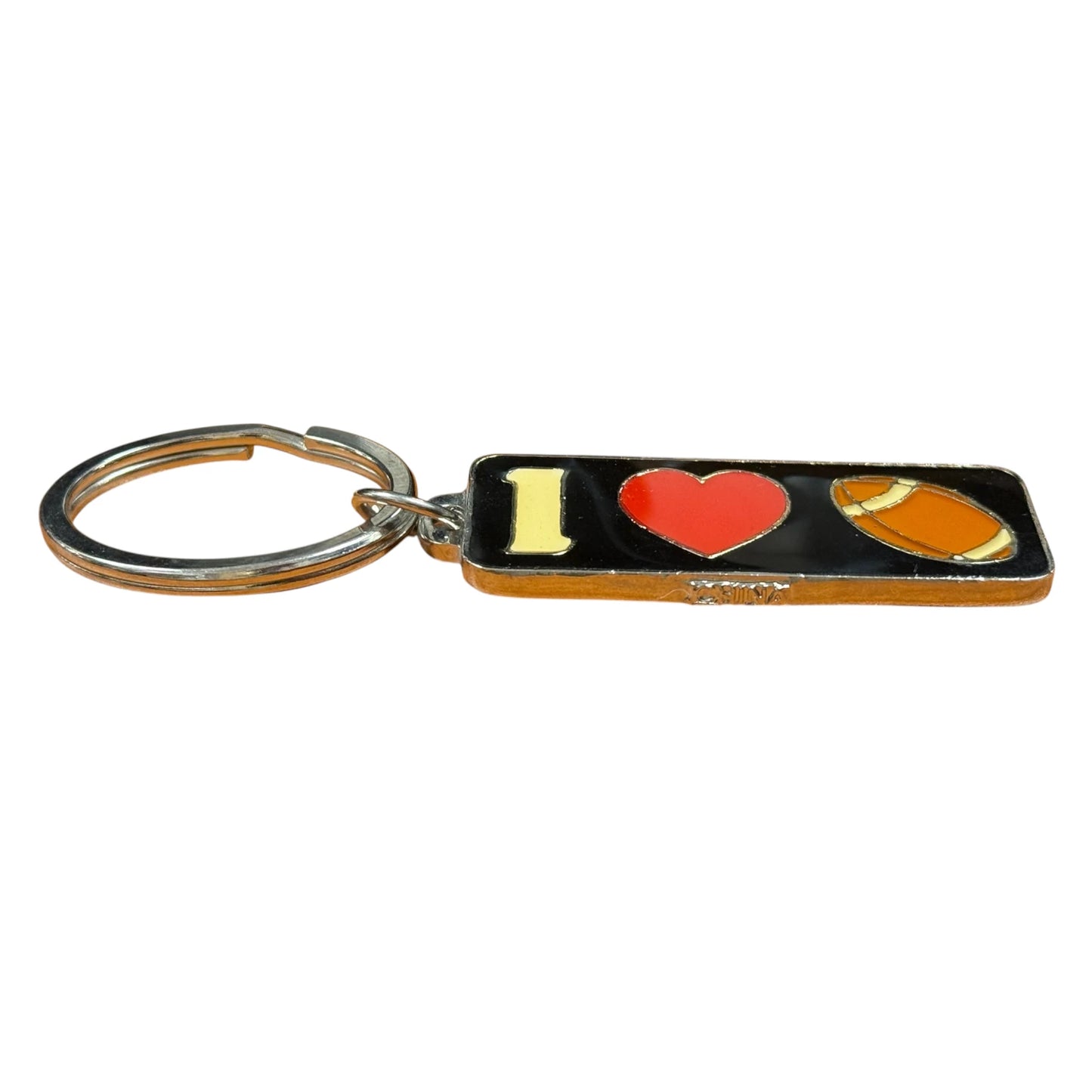 Metal Keychain I 💗 Football