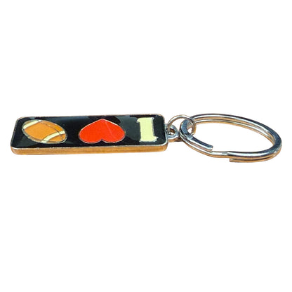 Metal Keychain I 💗 Football