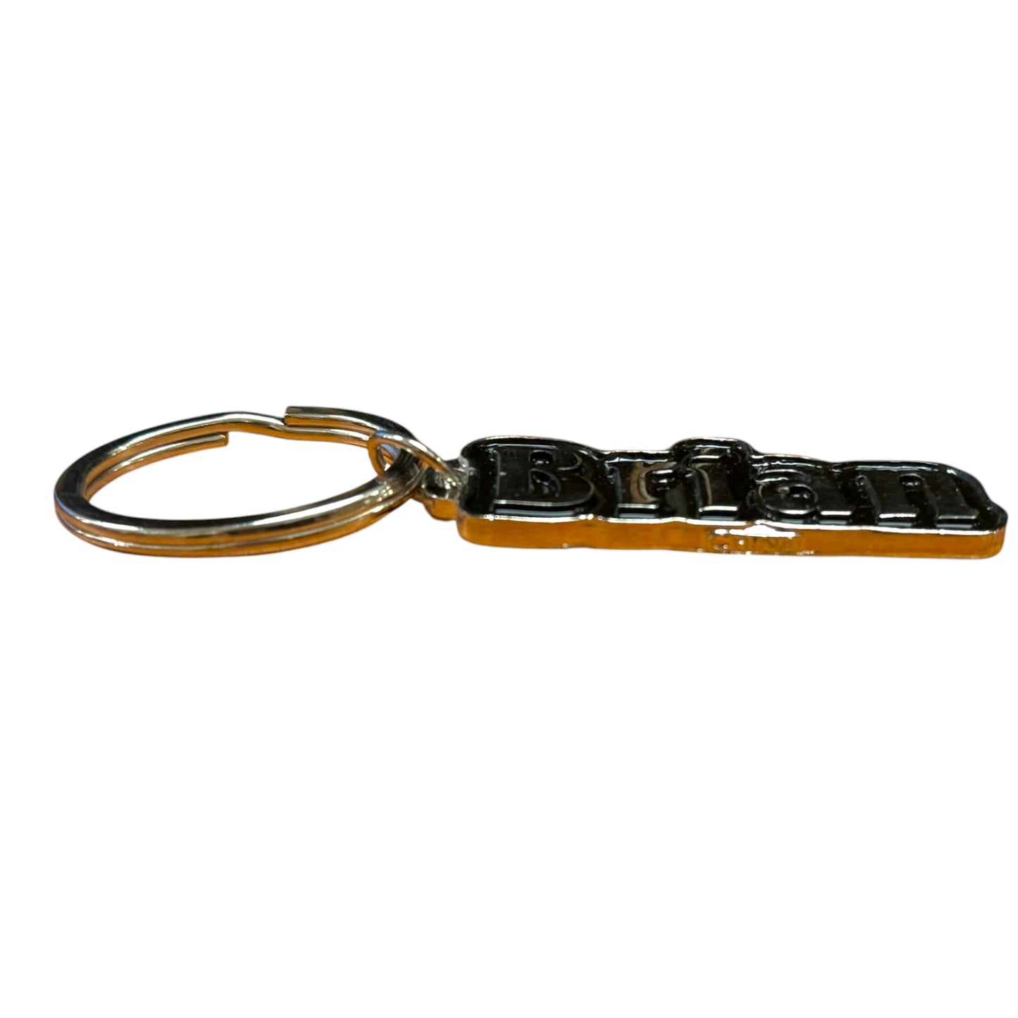 Black Metal Name Keychain Brian
