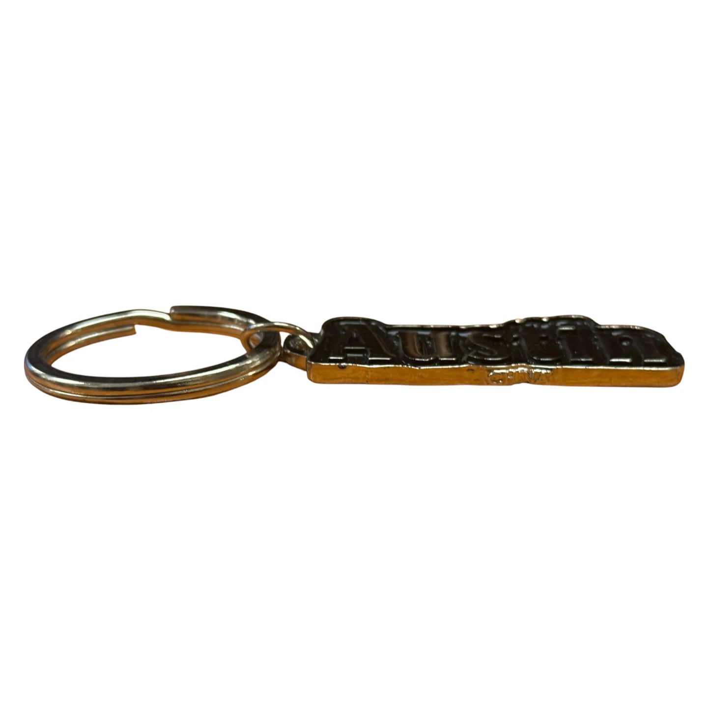 Black Metal Name Keychain Austin