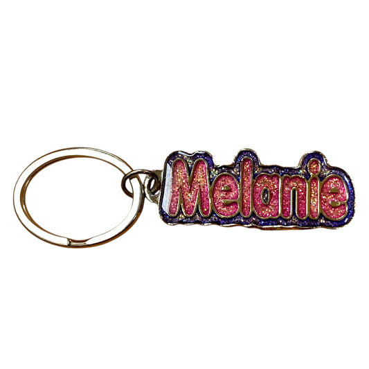 Colourful Name Keychain Melanie (Pink)