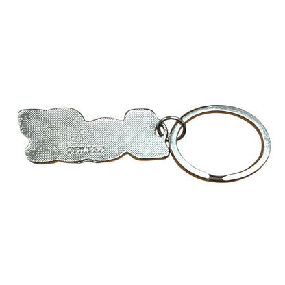 Metal Name Keychain Jeff (Navy)