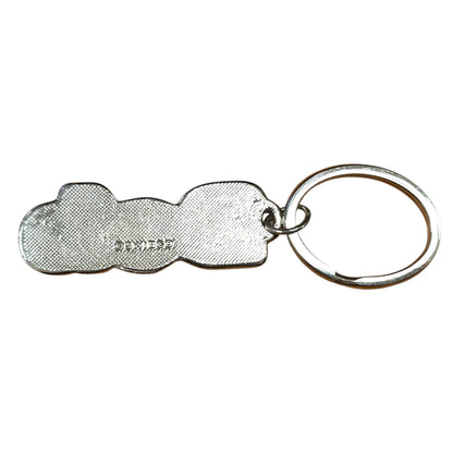 Red Metal Name Keychain Bob