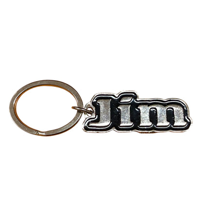 Metal Name Keychain Jim (Black)