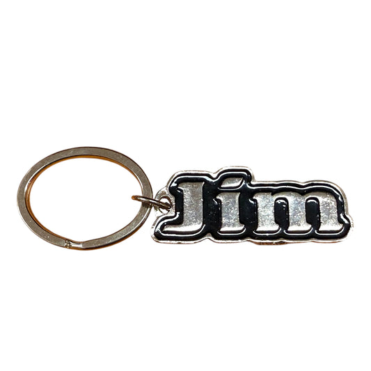 Metal Name Keychain Jim (Black)