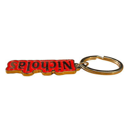 Metal Name Keychain Nicholas (Red)