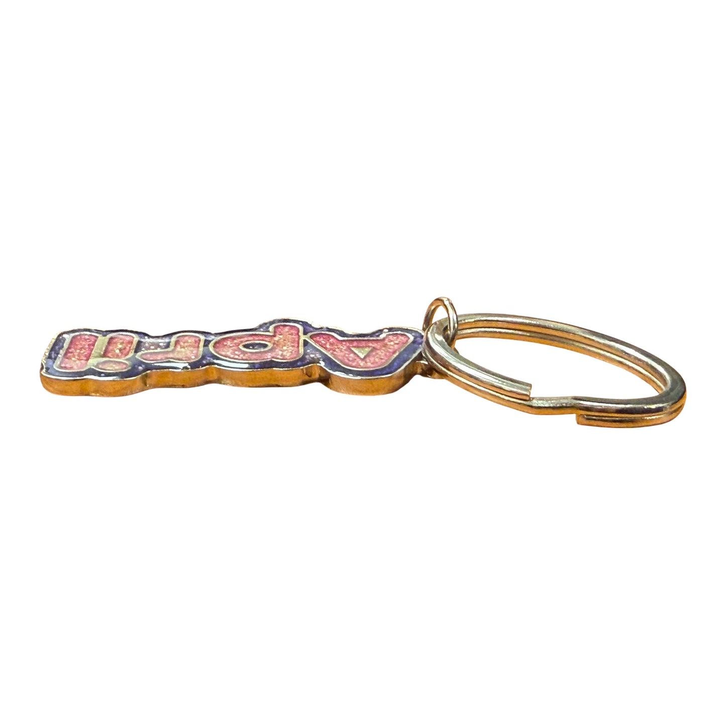 Colourful Name Keychain April