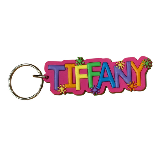 Colourful Name Keychain Tiffany (Pink)