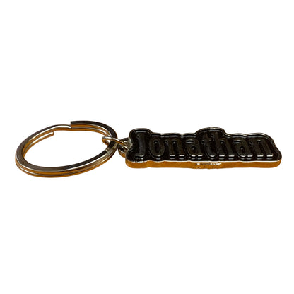 Metal Name Keychain Jonathan (Black)
