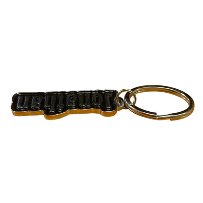 Metal Name Keychain Jonathan (Black)